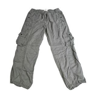 C&C Olive Green Cargo Joggers Comfy Lightweight Lyocel Fabric Size Large